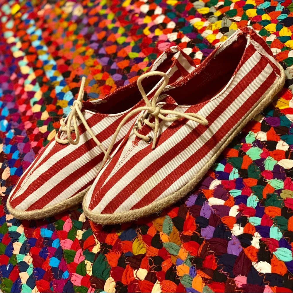 BDG Striped Canvas Espadrilles